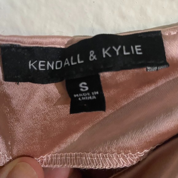 Blush Pink Satin slit mini dress - Picture 5 of 8